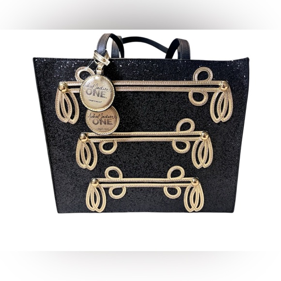 Michael Jackson One Cirque Du Soleil | MJ Tote Purse Black Gold Glitter | NWOT - Picture 2 of 10